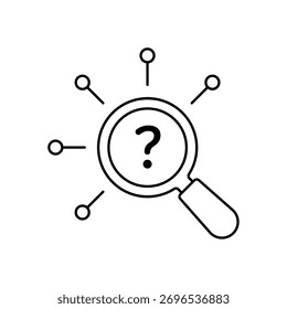 Investigate icon outline editable stroke line drawing eps