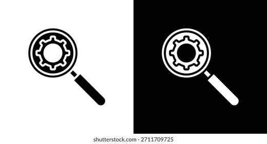 Investigate icon Set collection. Vector silhouette.
