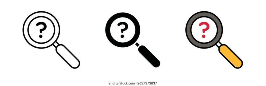 Investigate icon set, search investigate set, vector illustration, isolated on white background