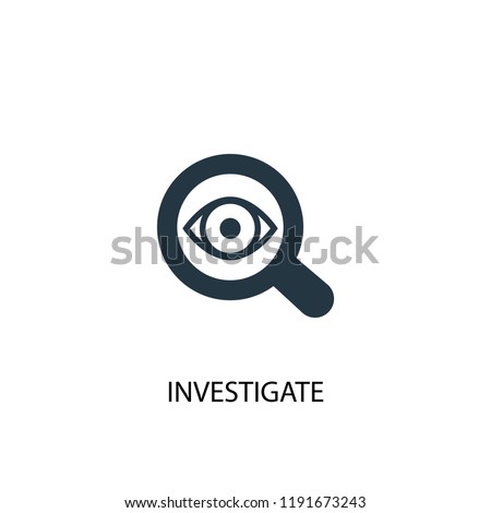 investigate icon. Simple element illustration. investigate concept symbol design. Can be used for web and mobile.