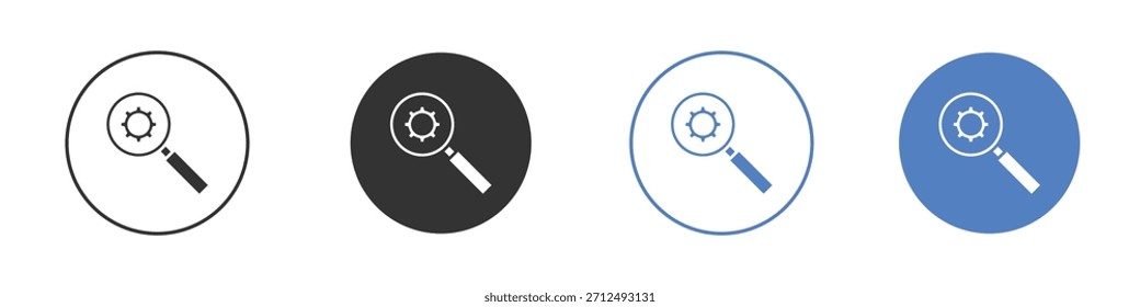Investigar icono Diseño de línea delgada. Gráfico de Vector. EPS 10