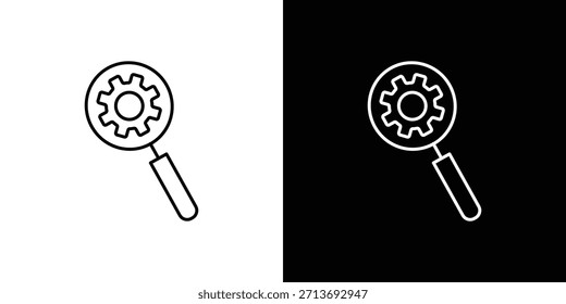 Investigar el contorno del logotipo del Vector de iconos. símbolos de línea delgada