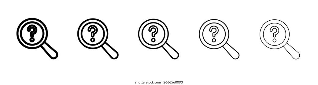 Symbol im Webstil untersuchen. Vektorgrafik. EPS10