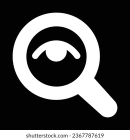 Prüfen Sie das Vektorsymbol. Stil ist ein flaches Symbol, weiße Farbe, schwarzer Hintergrund.