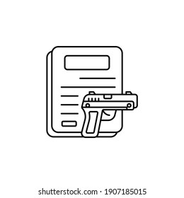 Investigar la ilustración de estilo de icono de contorno vectorial. archivo EPS 10