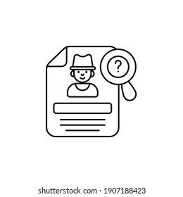 Investigate vector outline icon style illustration. EPS 10 file