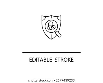 Investigar falhas de segurança de dados com uma proteção e lupa, garantindo conformidade e proteção, protegendo dados confidenciais.