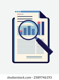 Investigation and analysis vector illustration	