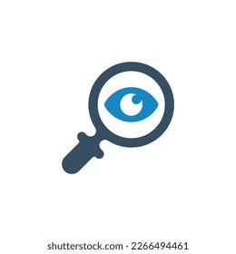 investigation, detective,knowledge,eye,search,research icon vector illustration