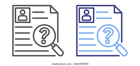 Investigation document icon sheet color