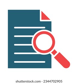 Investigation Glyph Two Color Icon For Personal And Commercial Use.

