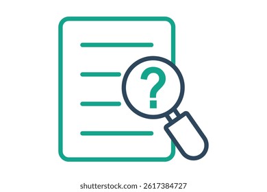 Investigation icon. line icon style. icon related to law and justice. law elements vector illustration