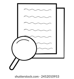 Investigation icon on white background
