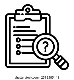 Investigation Icon in Outline Style. Simple Vector Design. Simple Vector Outline Icon