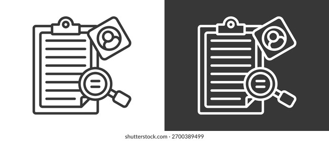 Investigation Icon Set Vector Collection Isolated In Black And White