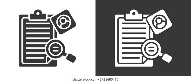 Investigation Icon Set Vector Collection Isolated In Black And White