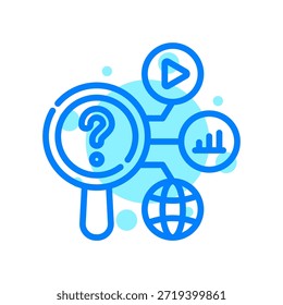 Investigation Icon In Shape Vector Illustration