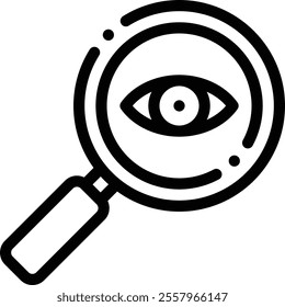 investigation icon. Thin Linear Style Design Isolated On White Background