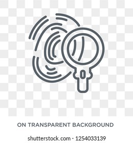 Investigation icon. Trendy flat vector Investigation icon on transparent background from law and justice collection. High quality filled Investigation symbol use for web and mobile