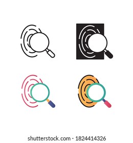investigation icon vector with different style design. isolated with white background