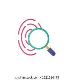 investigation icon vector flat design. isolated on white background