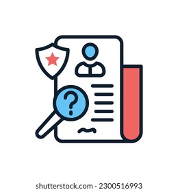 Investigation icon in vector. Illustration