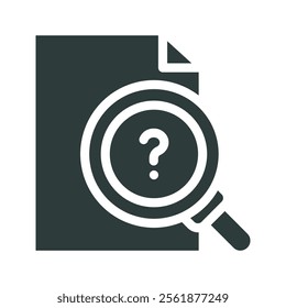 Investigation icon vector illustration. Simple fill style	