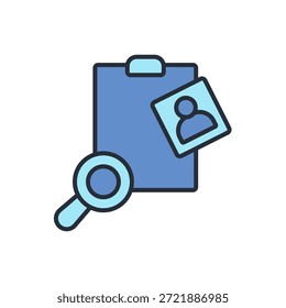ícone de investigação. vetor.Editável símbolo de estilo traço.linear para usar web design,ilustração logo.Symbol.