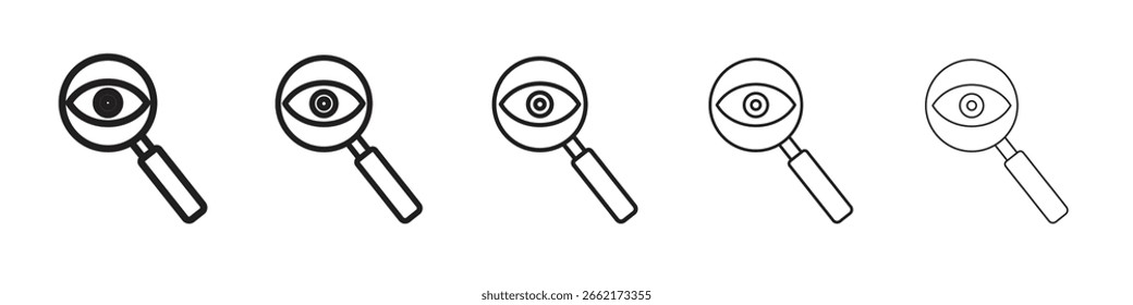 Investigation icons. simple and modern vector icon designs