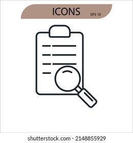 investigation icons  symbol vector elements for infographic web