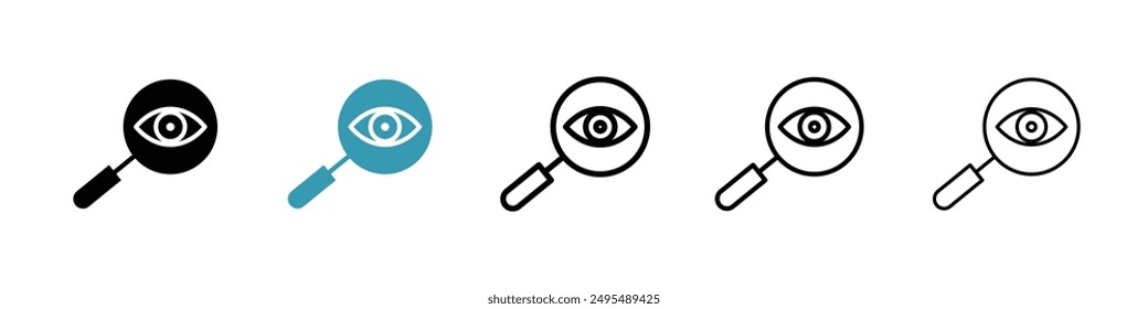 Conjunto de Vectores de iconos de línea de investigación.