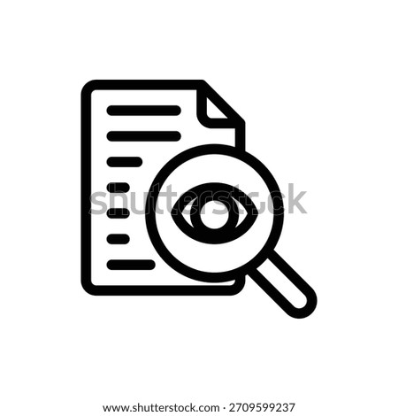 Investigation Outline Icon. Investigation Icon