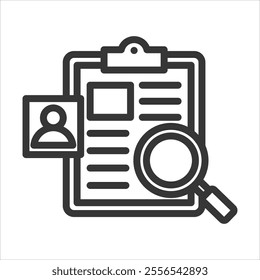Investigation Outline Icon Vector Illustration