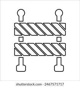 Investigation Restricted Area Icon Line Vector graphics