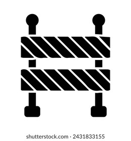 Investigation Restricted Area Icon, Vector Graphics Illustrations 