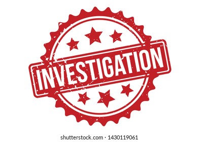 Investigation Rubber Stamp. Investigation Rubber Grunge Stamp Seal Vector Illustration - Vector