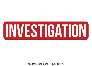 Investigation Rubber Stamp. Red Investigation Stamp Seal – Vector