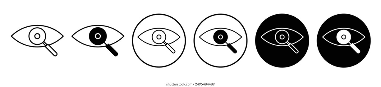 Investigation thin line vector icon set.