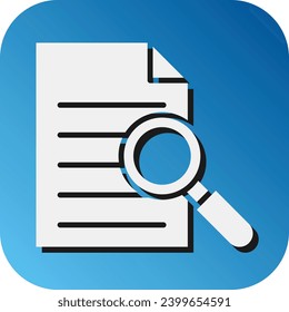 Investigation Vector Glyph Gradient Background Icon For Personal And Commercial Use.
