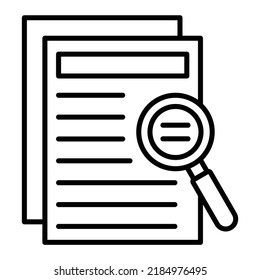 Investigation vector icon. Can be used for printing, mobile and web applications.