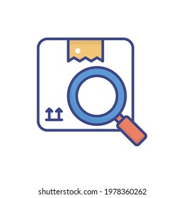 Investigation vector icon style illustration. EPS 10 File