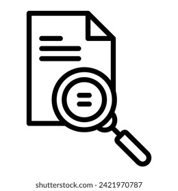 Investigation Vector Line Icon Design