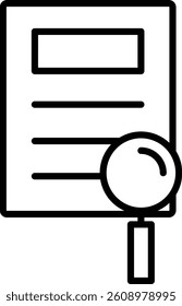 Investigation Vector Line Icon Design