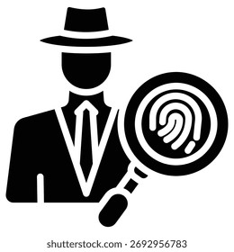 Icono de Web de investigación en estilo audaz
