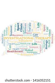 Investigational Therapy word cloud. Wordcloud made with text only.