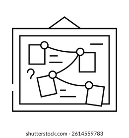 investigative journalism news media line icon vector. investigative journalism news media sign. isolated contour symbol black illustration