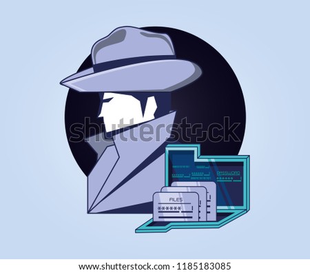 investigator with folder data privacy