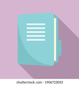 Investigator folder icon. Flat illustration of investigator folder vector icon for web design