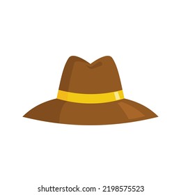 Investigator hat icon. Flat illustration of investigator hat vector icon isolated on white background