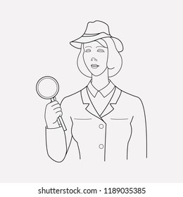 Investigator icon line element. Vector illustration of investigator icon line isolated on clean background for your web mobile app logo design.